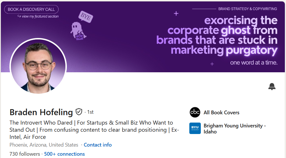 Braden's LinkedIn Profile Makeover